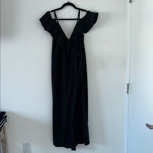 Elegant Black Ruffle jumpsuit